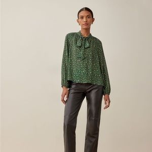 Reformation Naya top in Coriander